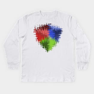 Abstract RGB Shape Kids Long Sleeve T-Shirt